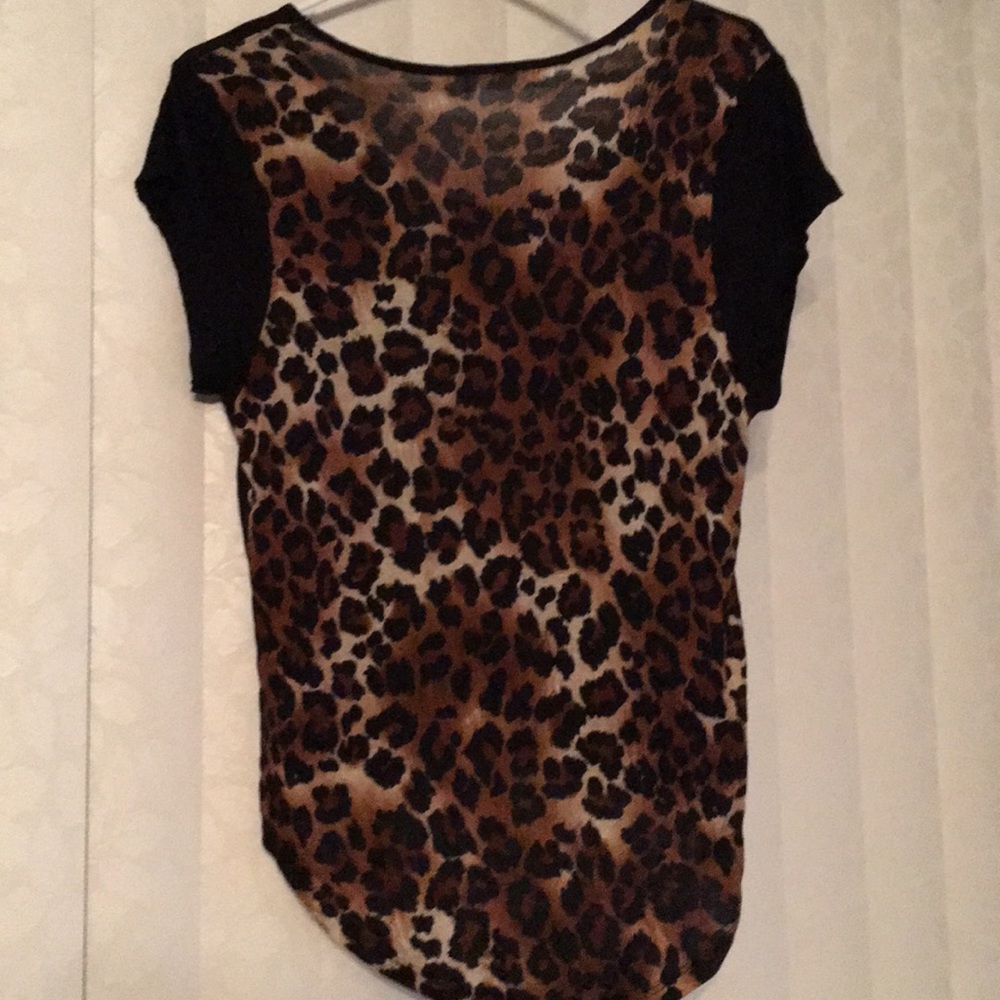 💎 3/$15 Black and cheetah crop top